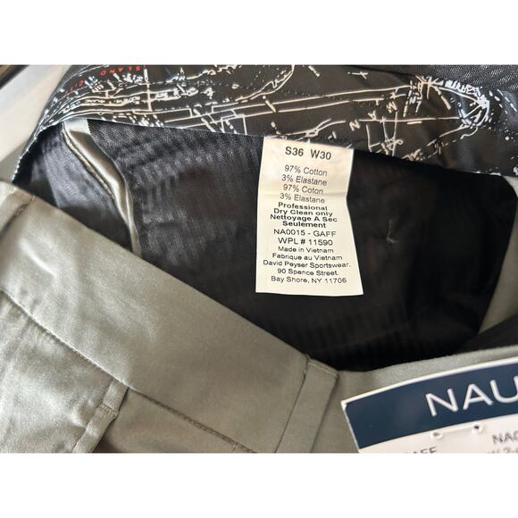 NWT Nautica Modern-Fit Stretch Cotton Suit Pants, Dark Gray, Men's 30W x 32L - Picture 3 of 3